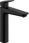 Hansgrohe Logis Смеситель для раковины 190, однорычажный, со сливным гарнитуром, матовый черный 71090670