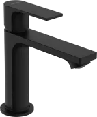 Hansgrohe Rebris E Смеситель для раковины 110, однорычажный, со сливным гарнитуром, матовый черный 72557670