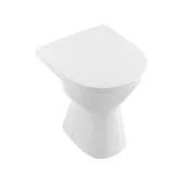 Villeroy & Boch O.Novo VITA Приставной унитаз, Альпийский белый с сиденьем сфункцией QuickRelease и SoftClosing, крепления из нержавеющей стали 4683001+98M9С101