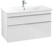 Villeroy & Boch Venticello КОМПЛЕКТ Тумба под раковину, 2 выдвижных ящика, 953 x 590 x 502 mm, Glossy White / Glossy White+Venticello Pаковина для установки на тумбу, 1000 x 500 x 170 mm, с переливом, Альпийский белый A92601DH+4104AL01