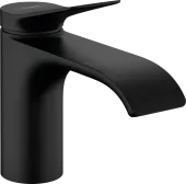 Hansgrohe Vivenis Смеситель для раковины, однорычажный, 80 без сливного гарнитура, матовый черный 75012670