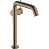 Hansgrohe, Tecturis S, Смеситель для раковины 240 Fine CoolStart, однорычажный, для умывальников со сливным гарнитуром Push-Open, шлифованная бронза, 73370140