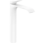 Hansgrohe Vivenis Смеситель для раковины, однорычажный, 250 со сливным гарнитуром, матовый белый, 75040700