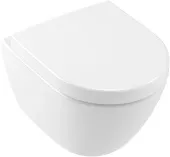 Villeroy & Boch Subway 2.0 Унитаз с открытым смывным краем Compact, настенный, смыв DirectFlush, Альпийский белый CeramicPlus, без сиденья 5606R0R1