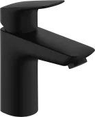 Hansgrohe, Logis, Смеситель для раковины 100, однорычажный, со сливным клапаном Push-Open, матовый черный 71107670