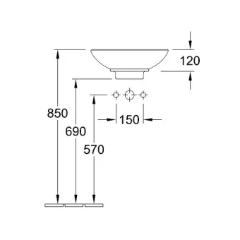 Villeroy & Boch Loop & FRIENDS  Раковина 430*430 514910R2