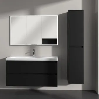 Villeroy & Boch Skyla Шкаф-пенал, 2 двери,350 x 1700 x 349 mm, Volcano Black C80101VL