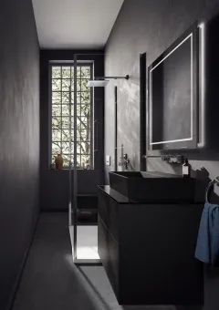 Villeroy & Boch Memento 2.0 Унитаз с открытым смывным краем, настенный, смыв DirectFlush, Pure Black CeramicPlus + Сиденье + Биде