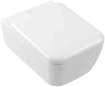 Villeroy & Boch Skyla Комбинированная упаковка подвесной унитаз пр. со смывом TwistFlush[e³],с сиденьем Альпийский белый 4682CL01