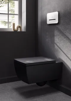 Villeroy & Boch Memento 2.0 Унитаз с открытым смывным краем, настенный, смыв DirectFlush, Pure Black CeramicPlus + Сиденье + Биде