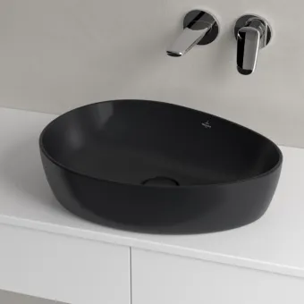 Villeroy & Boch Antao Раковина для установки на столешницу, 510 x 400 x 146 mm, Pure Black CeramicPlus, без перелива 4A7351R7