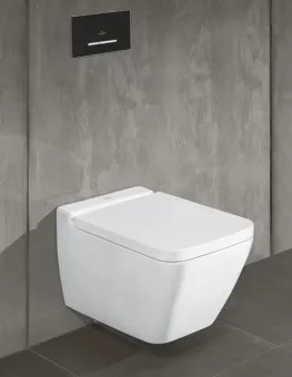 Villeroy & Boch Finion Унитаз с открытым смывным краем, настенный, смыв DirectFlush, Альпийский белый CeramicPlus, без сиденья 4664R0R1