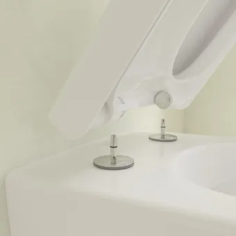 Villeroy & Boch Subway 2.0 Унитаз с открытым смывным краем Compact, настенный, смыв DirectFlush, Альпийский белый CeramicPlus, без сиденья 5606R0R1