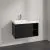 Villeroy & Boch Skyla КОМПЛЕКТ Тумба под раковину, 1 выдвижной ящик, 772 x 436 x 439 mm,Volcano Black + Skyla Pаковина для установки на тумбу крыло справа, 800 x 460 x 160 mm, с переливом, Альпийский белый C78800VL+5A52L101