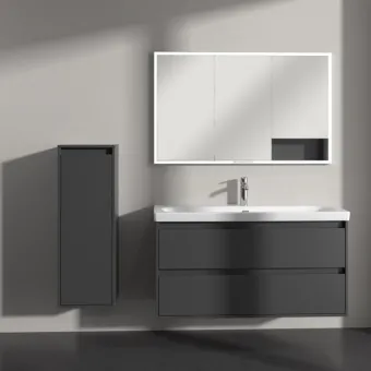 Villeroy & Boch Skyla Шкаф Боковой, 1 дверь, 1 выдвижной ящик, 350 x 1000 x 349 mm, Graphite / Graphite C80200VR