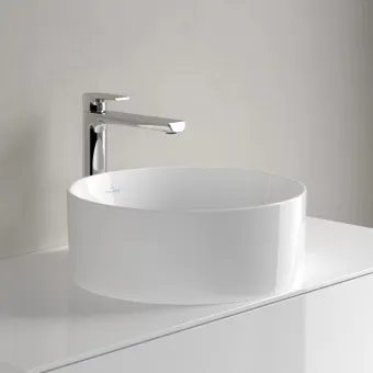 Villeroy & Boch Collaro Раковина для установки на столешницу, 400 x 400 x 145 mm, Альпийский белый, без перелива, нешлифованный 4A184001