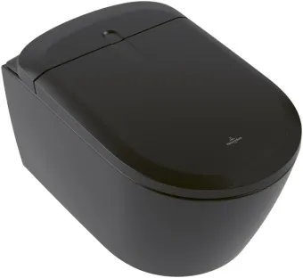 Villeroy & Boch Supreo Select унитаз-биде, унитаз с вертикальным смывом с открытым смывным краем, Pure Black CeramicPlus V16EN3R7