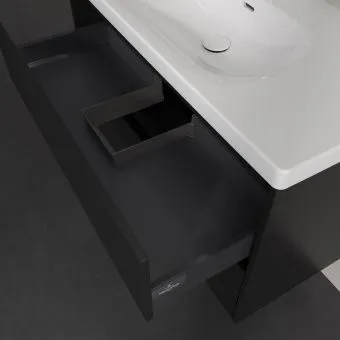 Villeroy & Boch Skyla Тумба под раковину, 2 выдвижных ящика, 972 x 596 x 439 mm, Soft Green +Skyla Pаковина для установки на тумбу, 1000 x 470 x 165 mm, с переливом, Альпийский белый C79900VL+5A51A501