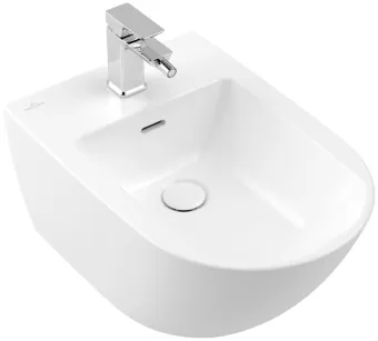 Villeroy & Boch Antao Биде, настенный, 375 x 560 mm, Stone White (Белый матовый) CeramicPlus 541100RW