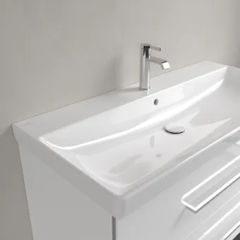 Villeroy & Boch Avento Pаковина для установки на тумбу, 1000 x 470 x 165 mm, Альпийский белый, с переливом, нешлифованный 4156A501