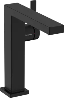 Hansgrohe, Tecturis E, Смеситель для раковины 150 Fine, однорычажный, CoolStart, с клапаном push-open, матовый черный 73040670