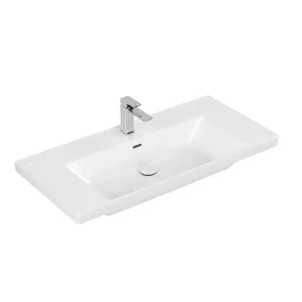 Villeroy & Boch Subway 3.0 Pаковина для установки на тумбу, 1000 x 470 x 165 mm, с переливом, Альпийский белый 4A70A501