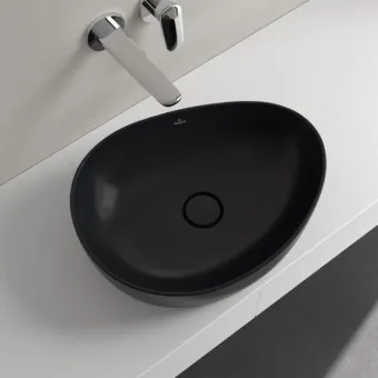 Villeroy & Boch Antao Раковина для установки на столешницу, 510 x 400 x 146 mm, Pure Black CeramicPlus, без перелива 4A7351R7
