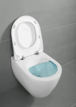 Villeroy & Boch Subway 2.0 Сиденье с крышкой для унитаза SlimSeat, с функцией автоматического опускания (SoftClosing), со снимаемым сиденьем (QuickRelease), Альпийский белый 9M78S101
