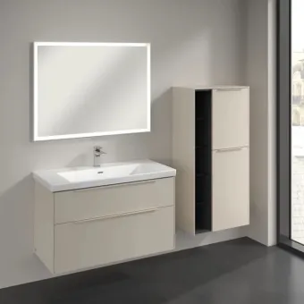 Villeroy & Boch Subway 3.0 Средний шкаф, 2 двери, 574 x 1200 x 346 mm, Cashmere Grey / Cashmere Grey C59902VN