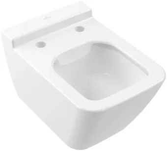 Villeroy & Boch Finion Унитаз с открытым смывным краем, настенный, смыв DirectFlush, Альпийский белый CeramicPlus, без сиденья 4664R0R1