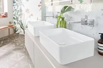 Villeroy & Boch Аксессуары Незапираемый донный клапан с решеткой,с керамической крышкой 75 x 110 x 75 mm, Альпийский белый 68350001
