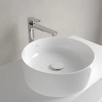 Villeroy & Boch Collaro Раковина для установки на столешницу, 400 x 400 x 145 mm, Альпийский белый, без перелива, нешлифованный 4A184001