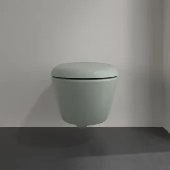 Villeroy & Boch Antao Унитаз с открытым смывным краем, настенный, смыв TwistFlush, Morning Green CeramicPlus, без сиденья 4674T0R8