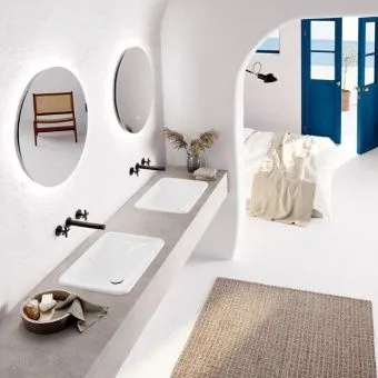 Villeroy & Boch Loop & Friends Встраиваемая раковина, 600 x 405 x 185 mm, Альпийский белый CeramicPlus, с переливом, нешлифованный 4A6500R1