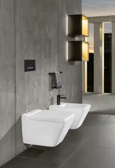 Villeroy & Boch Finion Биде, настенный, 375 x 560 mm, Альпийский белый CeramicPlus 446500R1