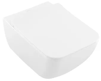 Villeroy & Boch Venticello Сиденье с крышкой для унитаза SlimSeat LINE (Sandwich), с функцией автоматического опускания (SoftClosing), со снимаемым сиденьем (QuickRelease), Альпийский белый 9M80S101