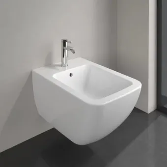 Villeroy & Boch Venticello Биде, настенный, 375 x 560 mm, Альпийский белый CeramicPlus 441100R1