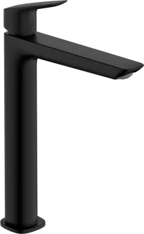 Hansgrohe Logis Смеситель для раковины, однорычажный, 240 Fine, со сливным гарнитуром, матовый черный 71257670
