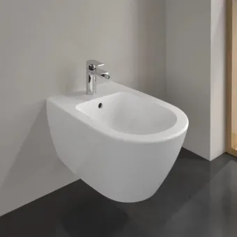 Villeroy & Boch Subway 2.0 Биде, настенный, 375 x 565 mm, Альпийский белый CeramicPlus 540000R1