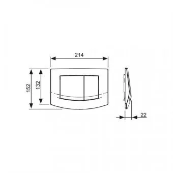 TECE 9400405 TECEbase BASE 2.0 Комплект инсталляции 4 в 1 с панелью смыва ТЕСЕambia, цвет хром, для установки подвесного унитаза