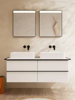 Hansgrohe Vivenis Смеситель для раковины, однорычажный, скрытого монтажа, настенный, с изливом 19,2 см, матовый черный 75050670