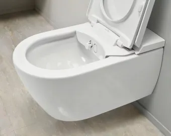 Villeroy & Boch ViClean-I200 унитаз-биде, унитаз с вертикальным смывом с открытым смывным краем, Альпийский белый CeramicPlus V0E200R1