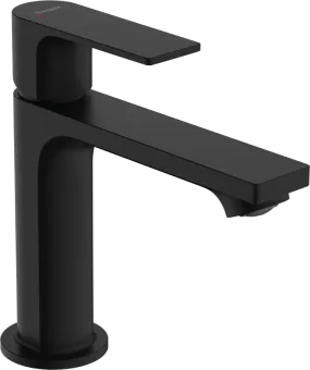Hansgrohe Rebris E Смеситель для раковины 110, однорычажный, со сливным гарнитуром, матовый черный 72557670