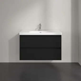 Villeroy & Boch Skyla Тумба под раковину, 2 выдвижных ящика, 972 x 596 x 439 mm, Soft Green +Skyla Pаковина для установки на тумбу, 1000 x 470 x 165 mm, с переливом, Альпийский белый C79900VL+5A51A501