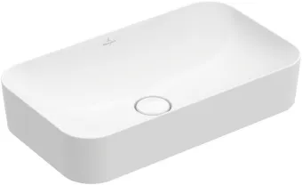 Villeroy & Boch Finion Раковина для установки на столешницу, 600 x 350 x 115 mm, без перелива, Альпийский белый CeramicPlus 414361R1
