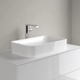 Villeroy & Boch Finion Раковина для установки на столешницу, 600 x 350 x 115 mm, без перелива, Альпийский белый CeramicPlus 414361R1