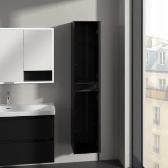 Villeroy & Boch Skyla Шкаф-пенал, 2 двери,350 x 1700 x 349 mm, Volcano Black C80101VL