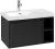 Villeroy & Boch Skyla КОМПЛЕКТ Тумба под раковину, 1 выдвижной ящик, 772 x 436 x 439 mm,Volcano Black + Skyla Pаковина для установки на тумбу крыло справа, 800 x 460 x 160 mm, с переливом, Альпийский белый C78800VL+5A52L101