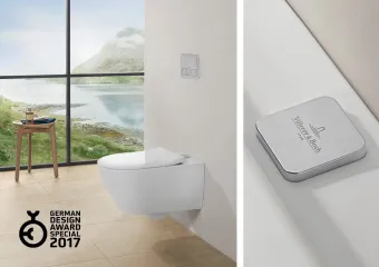 Villeroy & Boch Subway 2.0 Сиденье с крышкой для унитаза SlimSeat, с функцией автоматического опускания (SoftClosing), со снимаемым сиденьем (QuickRelease), Альпийский белый 9M78S101