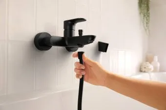 Hansgrohe Rebris S Смеситель для ванны, однорычажный, внешнего монтажа, матовый черный 72440670